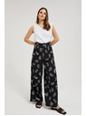 Moodo Čierne nohavice s jemným vzorom Moodo