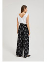 Moodo Čierne nohavice s jemným vzorom Moodo
