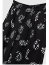 Moodo Čierne nohavice s jemným vzorom Moodo