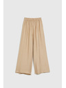 Moodo Béžové nohavice so širokým strihom a gumou v páse Moodo