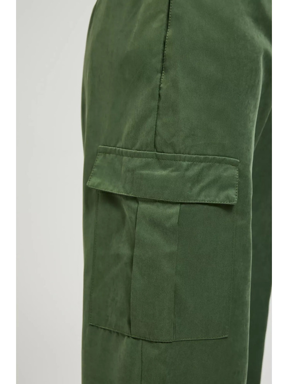 Moodo Khaki cargo nohavice so zúženým strihom Moodo