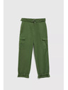 Moodo Khaki cargo nohavice so zúženým strihom Moodo