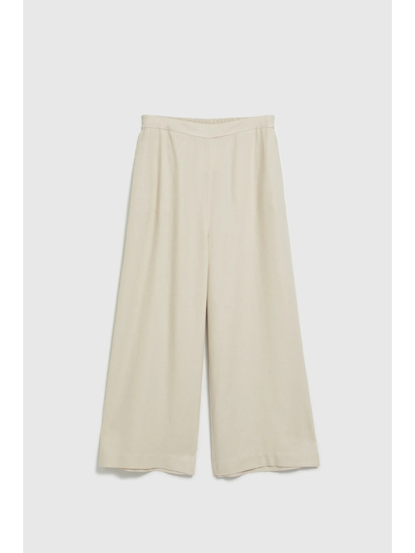 Moodo Ľanové nohavicové sukne béžové Moodo