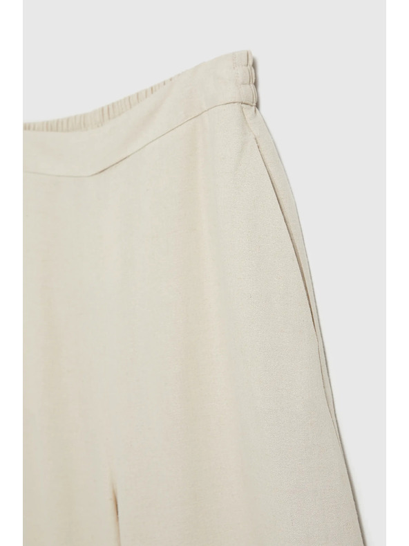Moodo Ľanové nohavicové sukne béžové Moodo