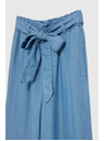 Moodo Modré lyocellové nohavice so širokým strihom Moodo