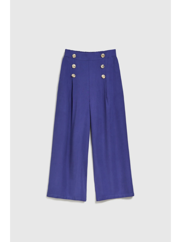 Moodo Fialové nohavice so zdobenými gombíkmi Moodo