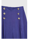 Moodo Fialové nohavice so zdobenými gombíkmi Moodo