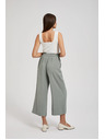 Moodo Olivové nohavicové sukne s gombíkmi Moodo