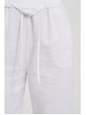 Moodo Hladké viskózové nohavice biele Moodo