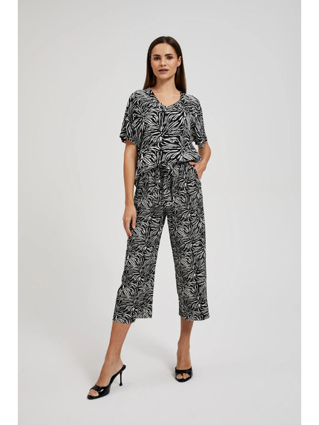 Moodo Čierne nohavicové sukne so vzorom Moodo