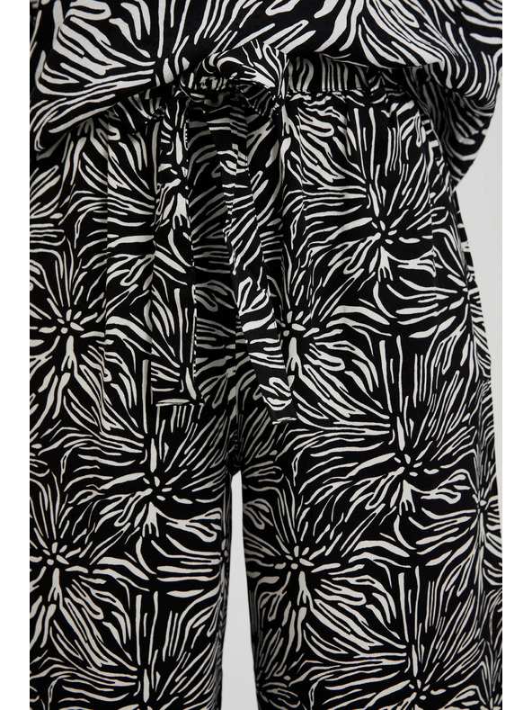 Moodo Čierne nohavicové sukne so vzorom Moodo