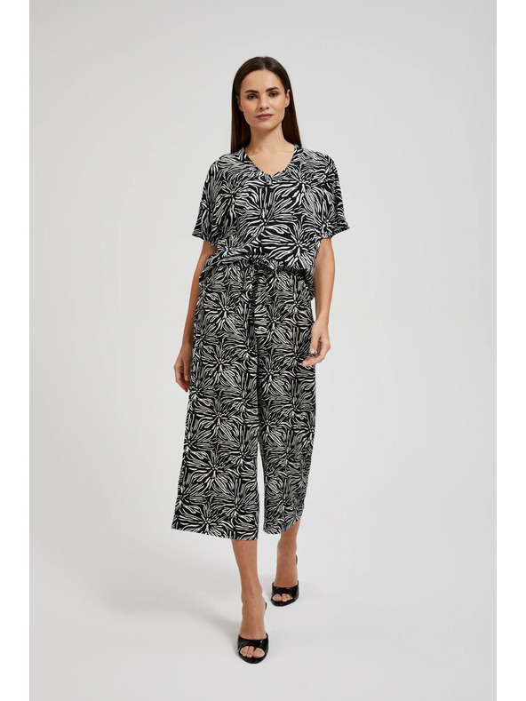 Moodo Čierne nohavicové sukne so vzorom Moodo