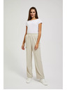 Moodo Béžové cargo nohavice s rovným strihom Moodo
