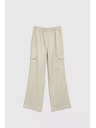 Moodo Béžové cargo nohavice s rovným strihom Moodo