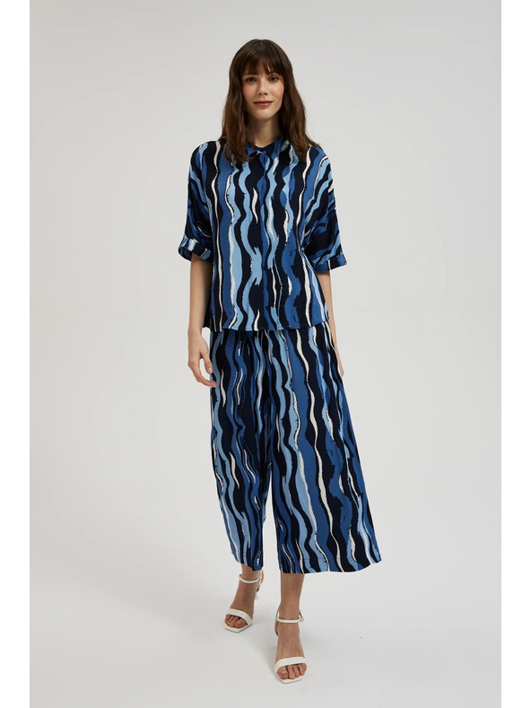 Moodo Vzorované nohavičky kullotes modré Moodo