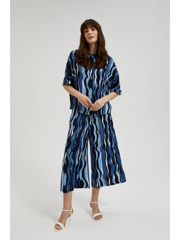 Moodo Vzorované nohavičky kullotes modré Moodo