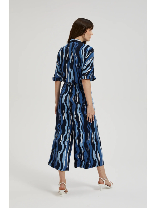 Moodo Vzorované nohavičky kullotes modré Moodo