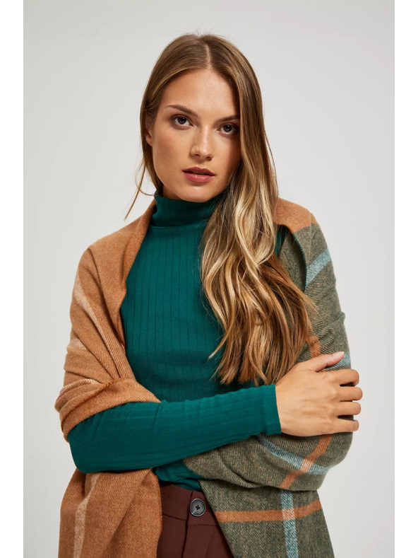 Moodo Smaragdový šál so strapcami Moodo