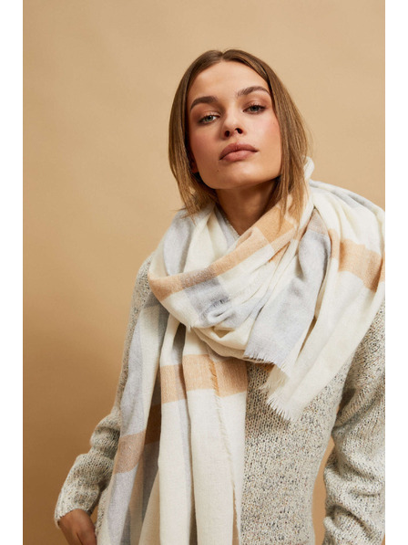Moodo Šál v kostke piesočný Moodo