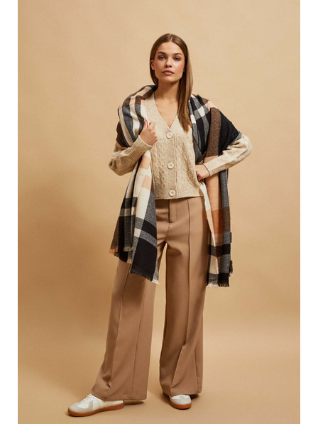 Moodo Šál v kostke broskyňový Moodo