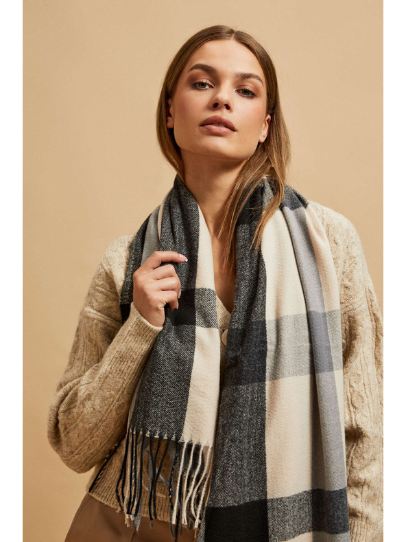 Moodo Šál v kostke modrý Moodo