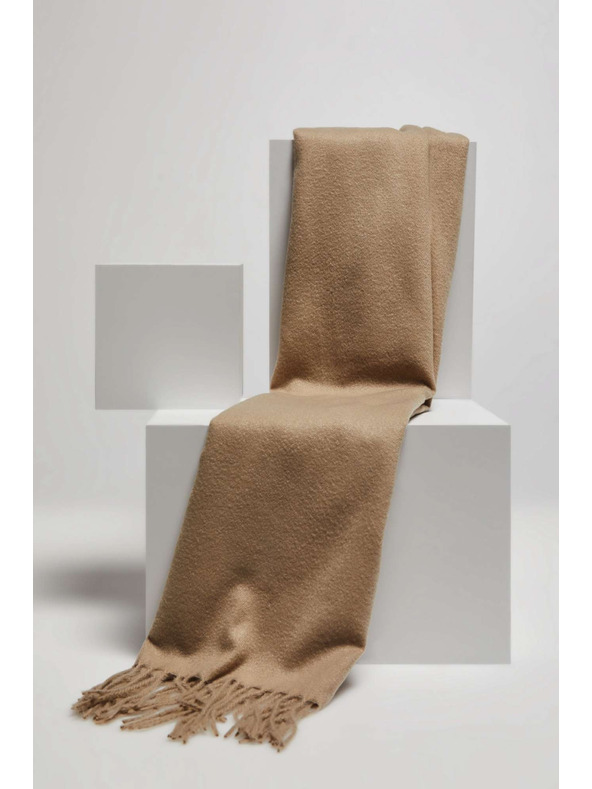 Moodo Hladký tmavo béžový šál Moodo