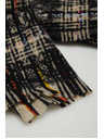 Moodo Šál v kostke s metalickou nitkou čierny Moodo