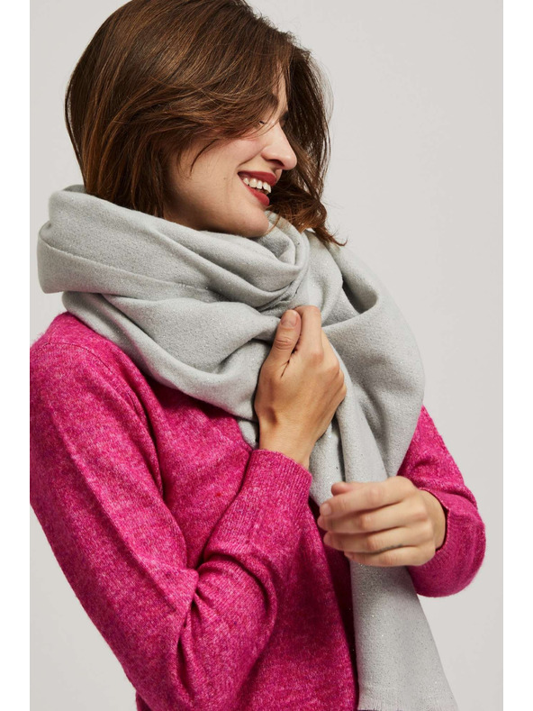 Moodo Hladký sivý šál Moodo