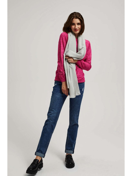 Moodo Hladký sivý šál Moodo