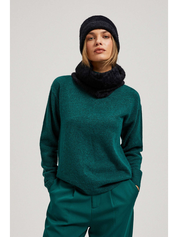 Moodo Hladký čierny nákrčník Moodo