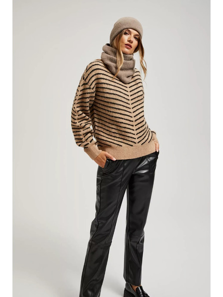 Moodo Hnedý nákrčník s metalickým vláknom Moodo