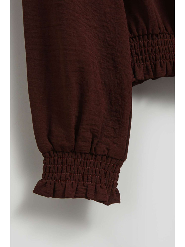 Moodo Hladká košeľa hnedá Moodo