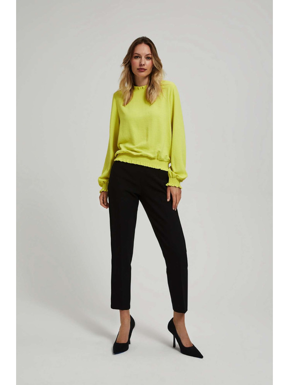 Moodo Hladká košeľa limetková Moodo