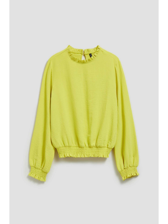 Moodo Hladká košeľa limetková Moodo