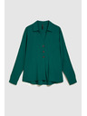 Moodo Košeľa s výstrihom do V smaragdová Moodo