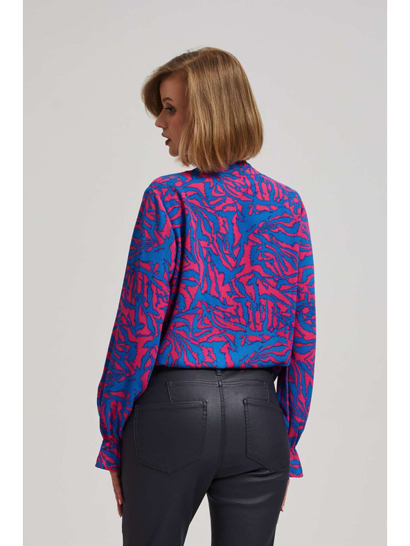 Moodo Košeľa s výstrihom do V fuchsiová Moodo