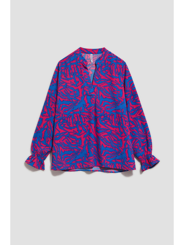 Moodo Košeľa s výstrihom do V fuchsiová Moodo