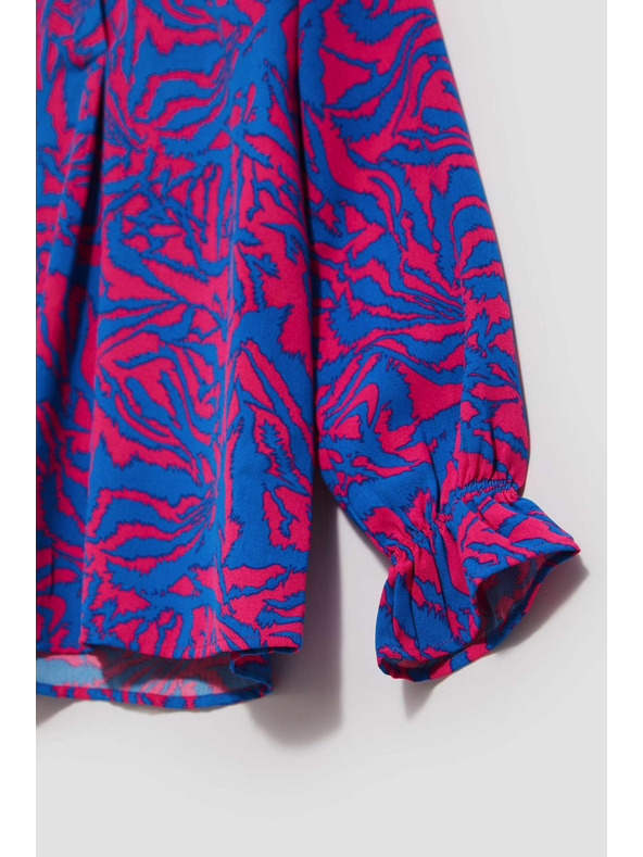 Moodo Košeľa s výstrihom do V fuchsiová Moodo