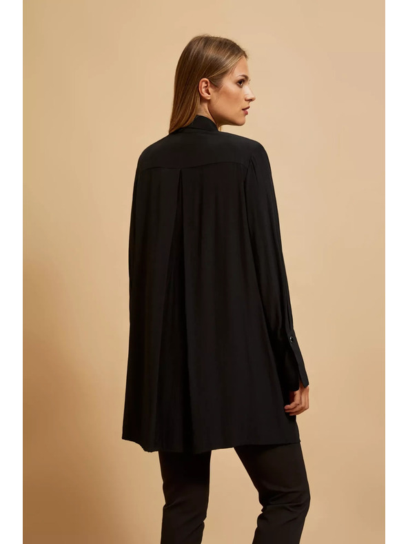 Moodo Oversize košeľa so strapcami Moodo