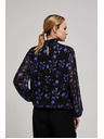 Moodo Čierna košeľa s kvetinovým vzorom Moodo