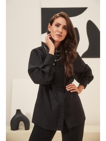 Moodo Strihová košeľa s nafúknutými rukávmi Moodo