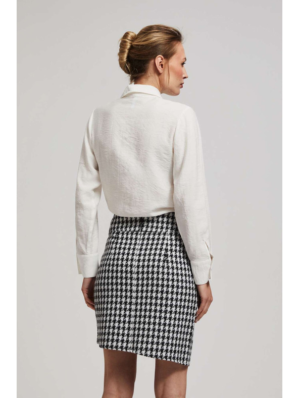 Moodo Perleťová košeľa Moodo s viazaným výstrihom a ozdobnými gombíkmi