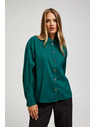 Moodo Smaragdová blúzka s ozdobnými gombíkmi Moodo