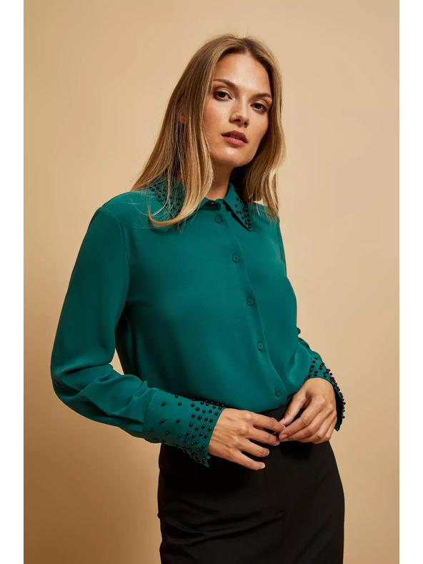 Moodo Košeľa zdobená korálikmi Moodo