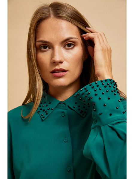 Moodo Košeľa zdobená korálikmi Moodo