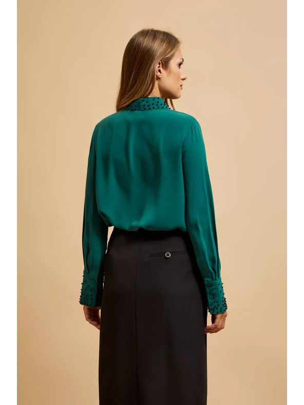 Moodo Košeľa zdobená korálikmi Moodo