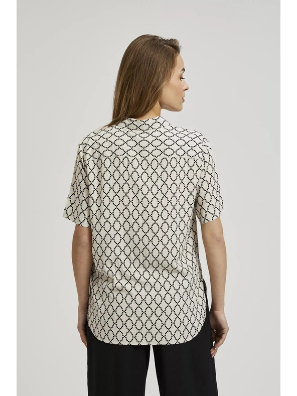 Moodo Béžová košeľa zapínaná na gombíky so vzorom Moodo