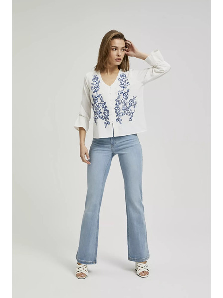 Moodo Biela košeľa Moodo zapínaná na gombíky