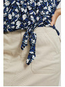 Moodo Modrá kvetinová košeľa s viazaním Moodo