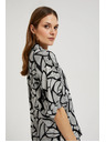 Moodo Viskózová košeľa čierno-biela Moodo